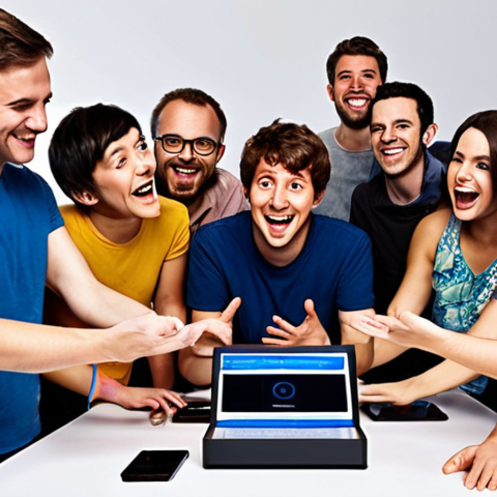 Crowdfunding Success Story**

`A vibrant and engaging image of a successful crowdfunding campaign for an open-source hardware project.  Show a diverse group of people excitedly interacting with a prototype of the device, surrounded by screens displaying funding progress and positive social media engagement.  The scene should feel energetic and optimistic, emphasizing community support and the realization of a tangible product.  Style: Modern, clean, with a focus on showcasing the hardware and the project's impact.  Keywords: Crowdfunding, open-source hardware, community, innovation, success, prototypes, гаджеты.`

**