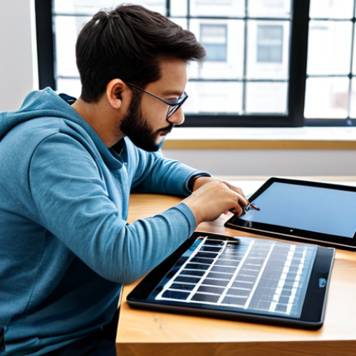 A focused individual, fully clothed in modest, comfortable attire, carefully assembling a small open-source hardware board on a clean, modern desk. On a tablet next to them, a brightly lit, easy-to-follow, step-by-step digital tutorial with clear diagrams is displayed. The scene conveys a sense of achievement and user-friendliness in a well-organized, brightly lit workspace. Safe for work, appropriate content, fully clothed, perfect anatomy, correct proportions, natural pose, well-formed hands, proper finger count, natural body proportions, professional photography, high quality, family-friendly.